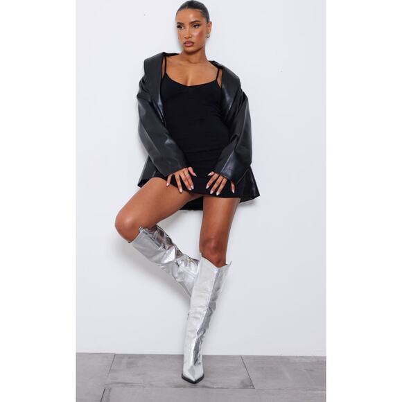 Open Edit Erik Wedge Boots 5.5 Tall Cocktail Party Night Out Western - Picture 1 of 13